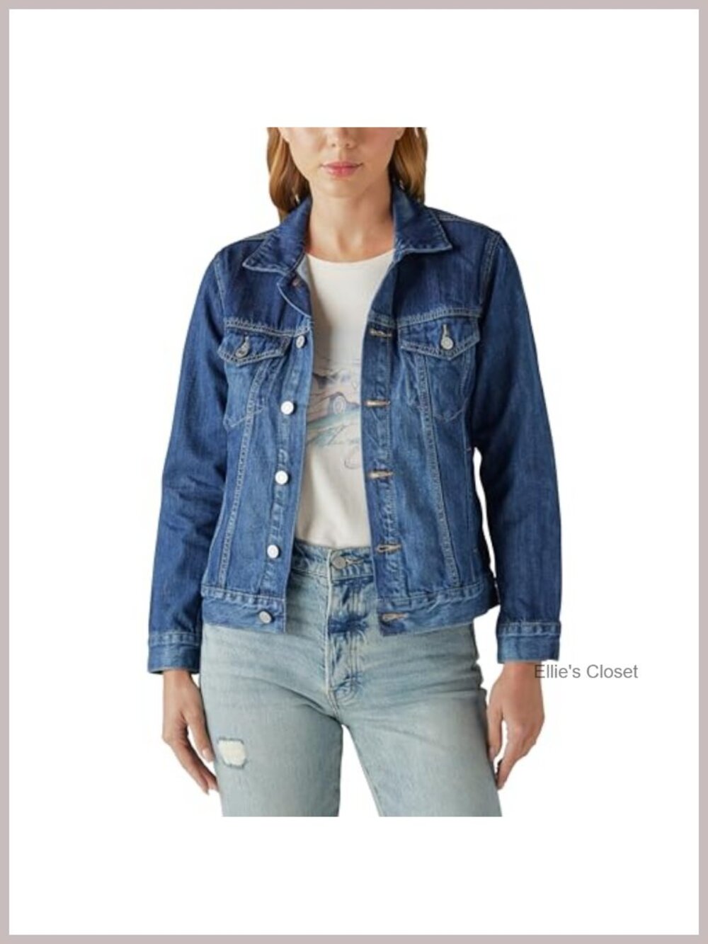 Denim Trucker Jacket - Long Sleeve Button Front